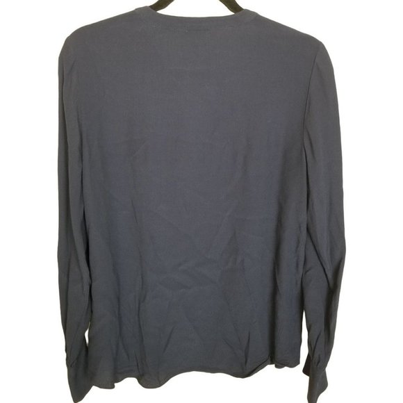 Joie Womens S Navy Blue Button Details Flared Long - Picture 8 of 9